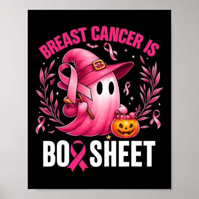 Groovy Breast Cancer är Boo Lakan Awareness Hallow Poster (Framsidan)