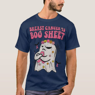 Groovy Breast Cancer är Boo Lakan Halloween Rosa R T Shirt