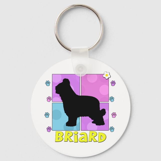 Groovy Briard Nyckelring (Framsida)