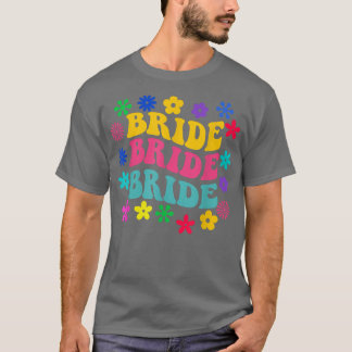Groovy Bride Retro Bride Trendig Bröllop Girls Tri T Shirt