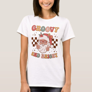 Groovy Bright Santa Peace 2023 T Shirt