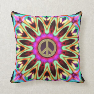 Groovy Brights Hippy Fredstecken Cushion Kudde