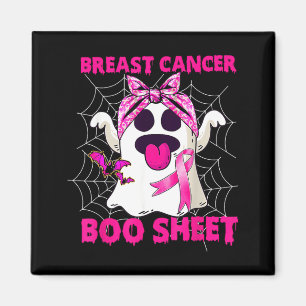 Groovy bröstcancer är Boo Sheet-medvetenhet Magnet