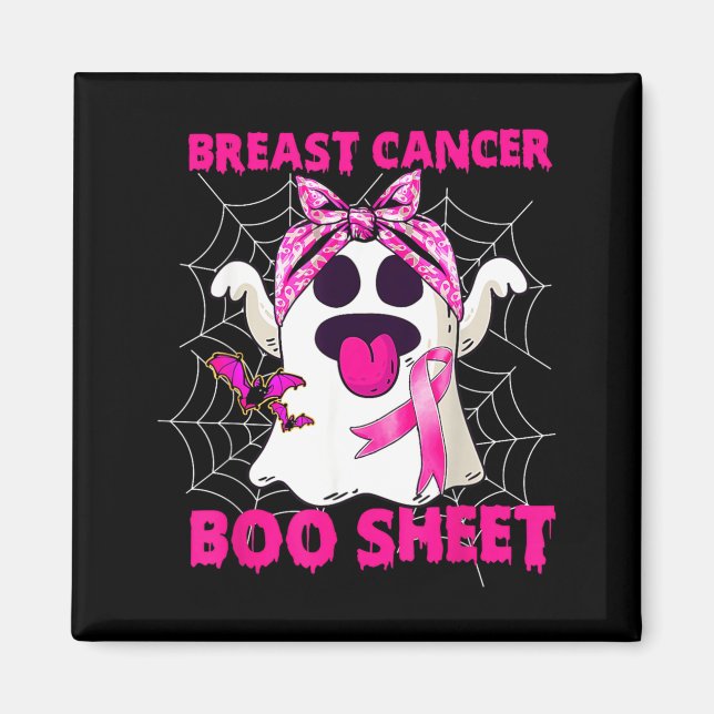 Groovy bröstcancer är Boo Sheet-medvetenhet Magnet (Framsidan)