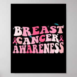 Groovy Bröstcancer Medvetenhet 2023 Bröstcancer Poster