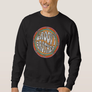 Groovy Brother 70s Aesthetic 1970's Retro Brother Lång Ärmad Tröja