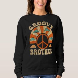 Groovy Brother 70s Aesthetic 1970's Retro Brother T Shirt