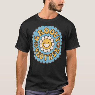 Groovy Brother 70s Aesthetic 1970's Retro Brother T Shirt