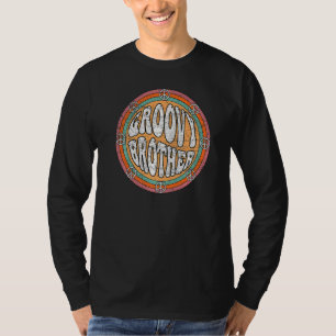Groovy Brother 70s Aesthetic 1970's Retro Brother T Shirt