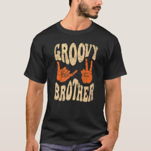 Groovy Brother 70s Aesthetic Nostalgia 1970's Retr T Shirt