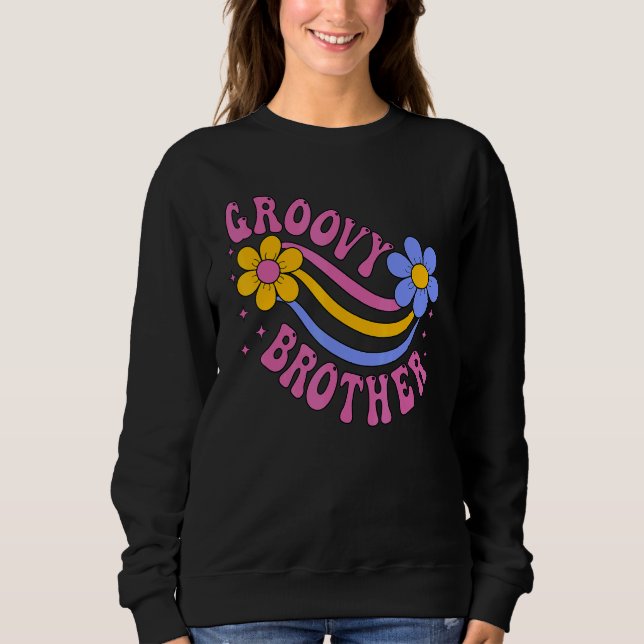 Groovy Brother 70s Aesthetic Nostalgia 1970's Retr T Shirt (Framsida)