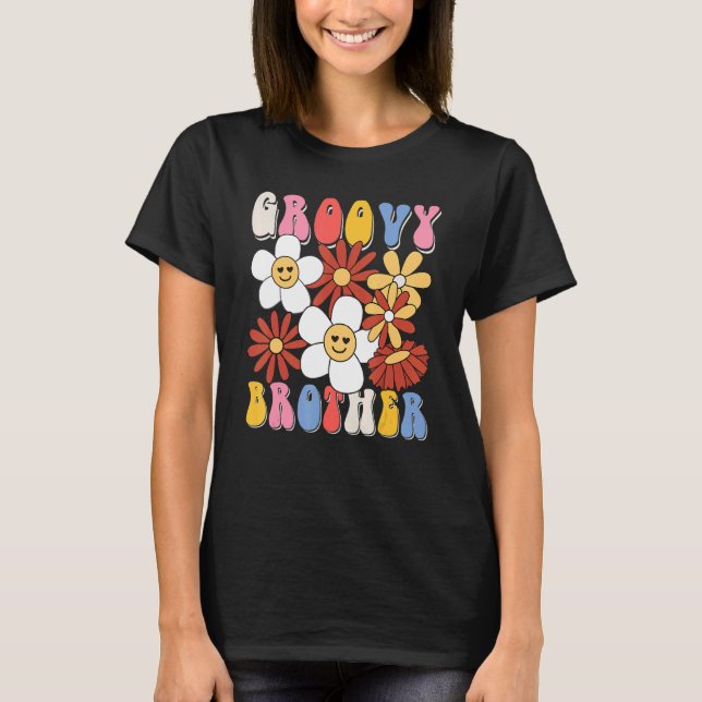 Groovy Brother Mothers Day Retro 60s 70s 80s Famil T Shirt (Framsida)