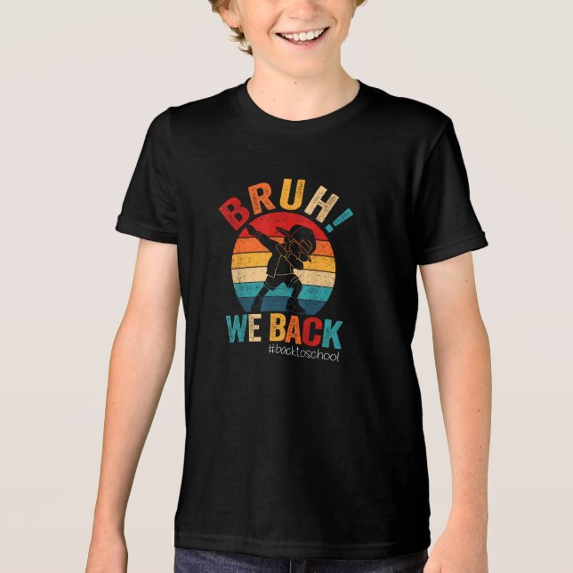 Groovy Bruh Vi stöder lärarna Kids Funny T Shirt (Framsida)