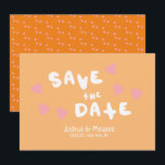 Groovy Bubbles Handdragen Hearts Sparar datumet<br><div class="desc">Spara meddelanden om datuminbjudan med handskrivet teckensnitt</div>