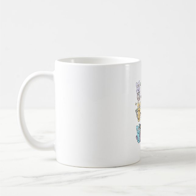 Groovy Bunnies Godis Ultraljudstekniker Påsk Sonog Kaffemugg (Vänster)