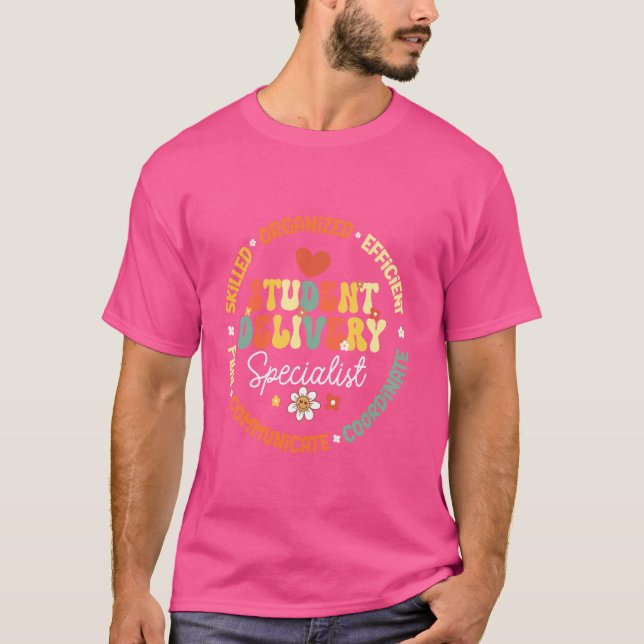 Groovy Buss Aide Driver Back to school Squad Appre T Shirt (Framsida)