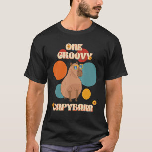 Groovy Capybara i glasögon, 70:e Stil-kapsyl av sä T Shirt