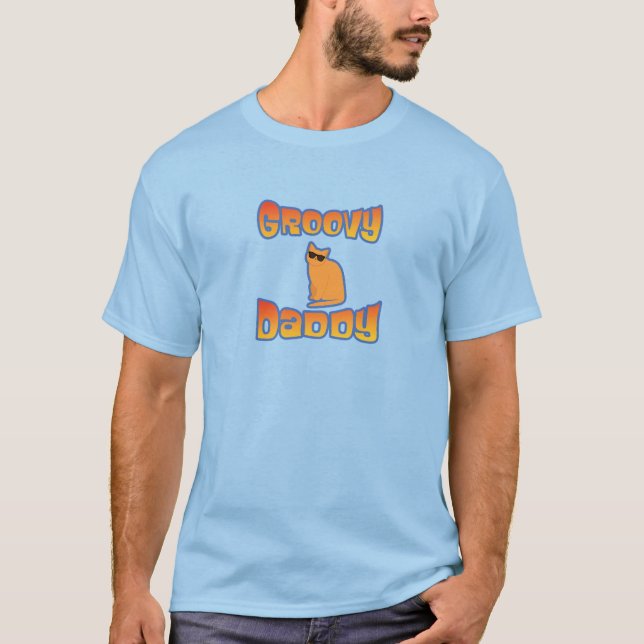 Groovy Cat Pappa T Shirt (Framsida)