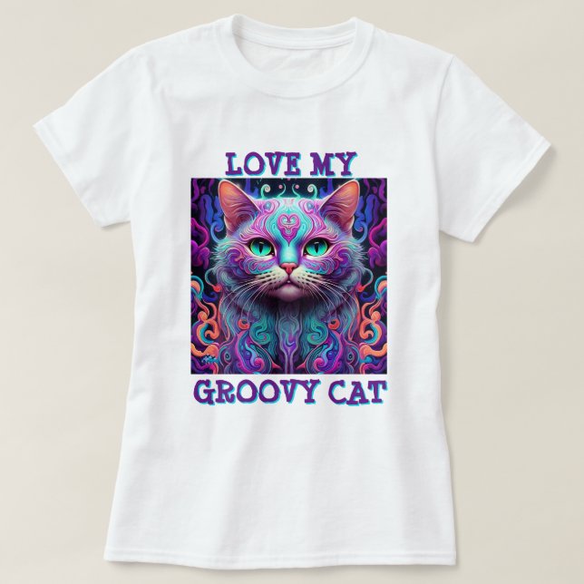 " GROOVY CAT " T SHIRT (Design framsida)