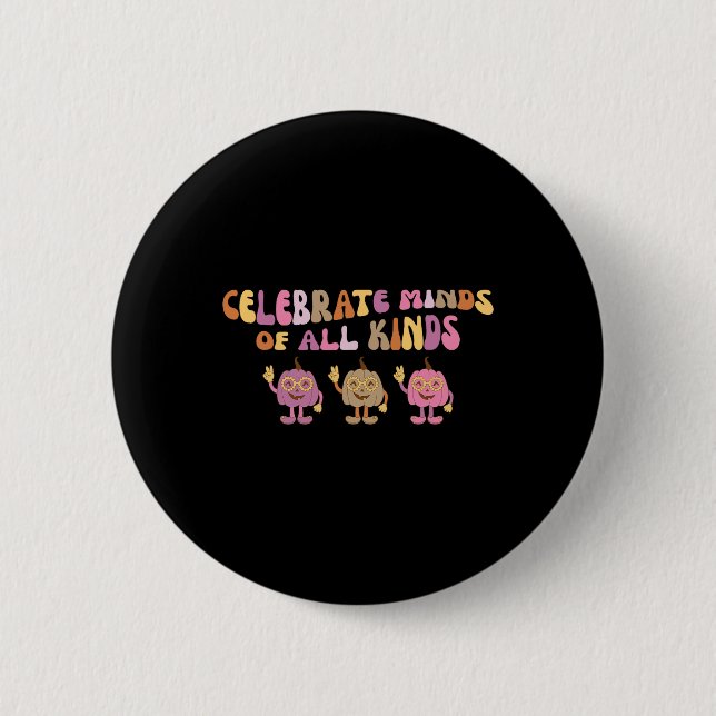 Groovy Celebrate Minds of all slags pumpkin Sped T Knapp (Framsida)