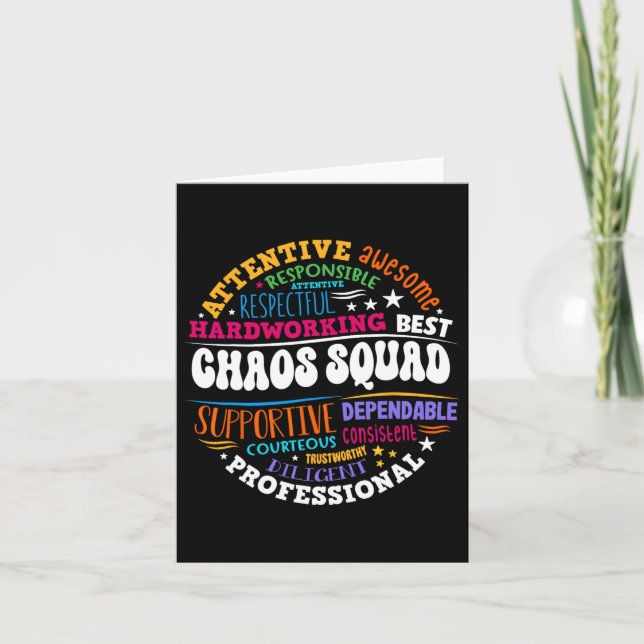 Groovy Chaos Squad-samordnare, den första dagen av Kort (Framsida)