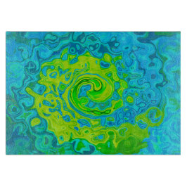 Groovy Chartreuse och Aquamarine Liquid Swirl