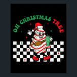 Groovy Checkered Oh Christmas Tree Cakes For Cake  Poster<br><div class="desc">Groovy Checkered Oh Christmas Tree Cakes For Cake Lovers</div>