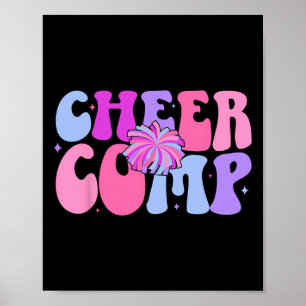 Groovy Cheer Comp Dag Cheerleading Tävling Dag Poster