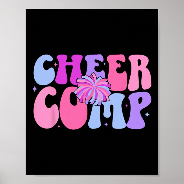 Groovy Cheer Comp Dag Cheerleading Tävling Dag Poster (Framsidan)
