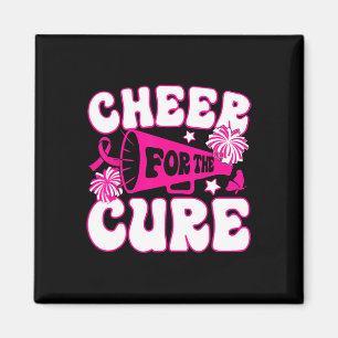 Groovy Cheer för en ren bröstcancermedvetenhet Magnet
