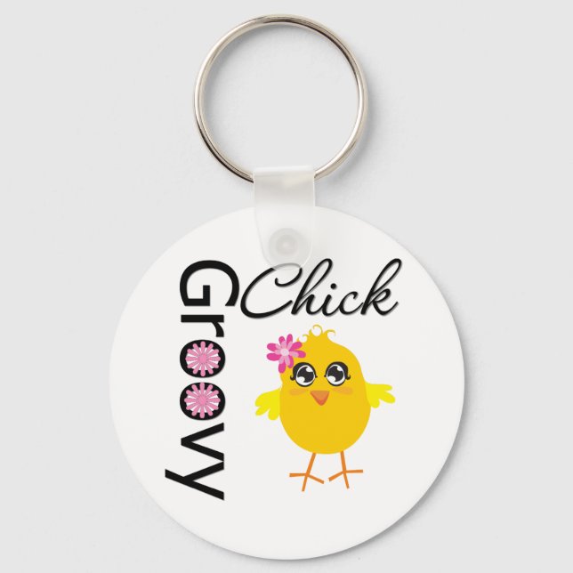 Groovy Chick Nyckelring (Framsida)