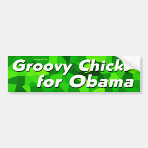Groovy chickar för Barack Obama Bildekal