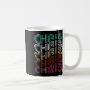Groovy Chris D Namn Jag älskar Chris 70,80-tal Mem Kaffemugg