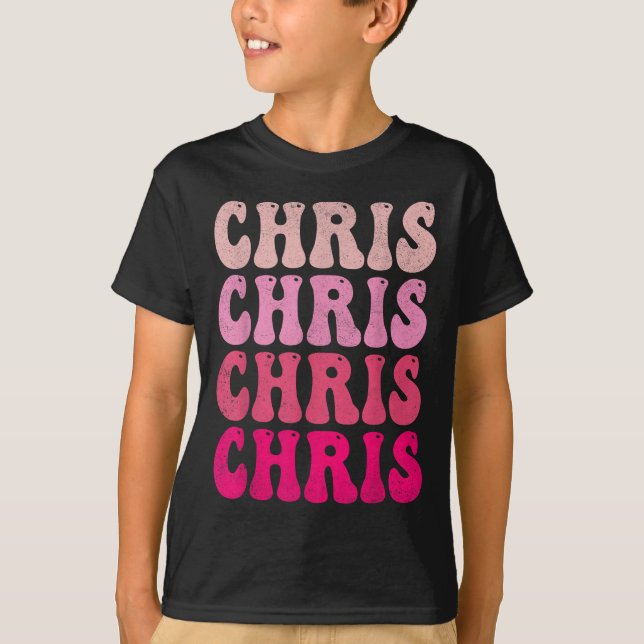 Groovy Chris First Namn D I Kärlek Chris Tees Meme T Shirt (Framsida)