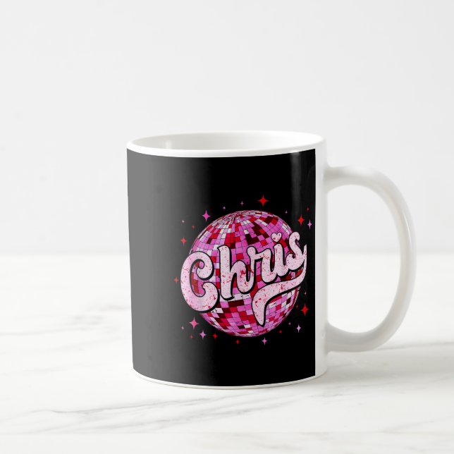 Groovy Chris Förnamn D Jag älskar Chris Tees Meme  Kaffemugg (Höger)
