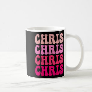 Groovy Chris Förnamn D Jag älskar Chris Tees Meme  Kaffemugg