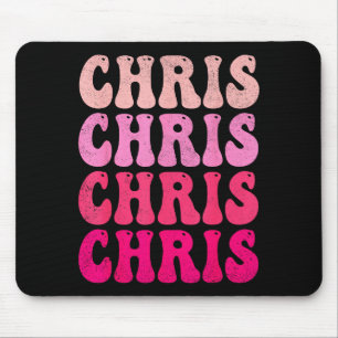 Groovy Chris Förnamn D Jag älskar Chris Tees Meme Musmatta