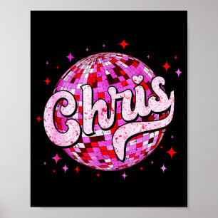 Groovy Chris Förnamn D Jag älskar Chris Tees Meme Poster