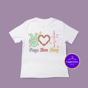 Groovy Christian Peace Kärlek Jesus T Shirt