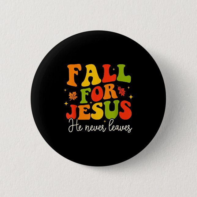 Groovy Christian Sayings Halloween Fall For Jesus  Knapp (Framsida)