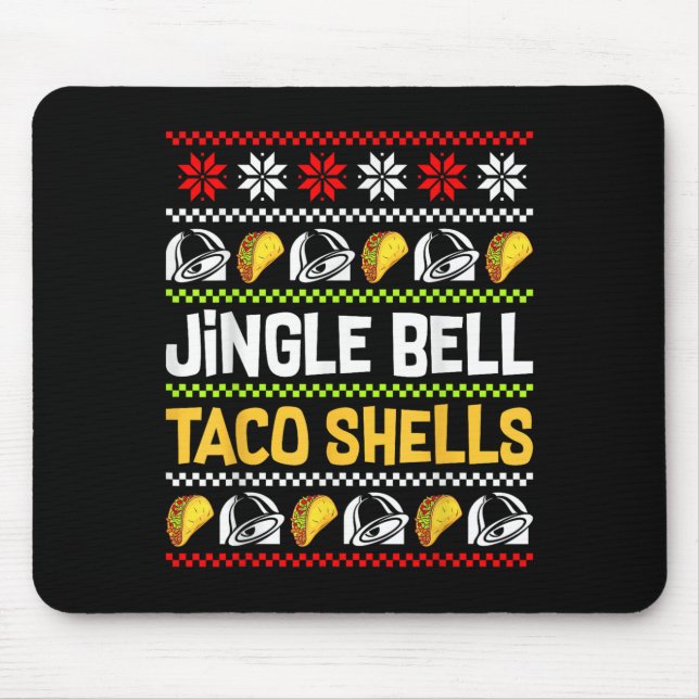 Groovy Christmas Jingle Bells Taco Shells Ugly Xma Musmatta (Framsidan)