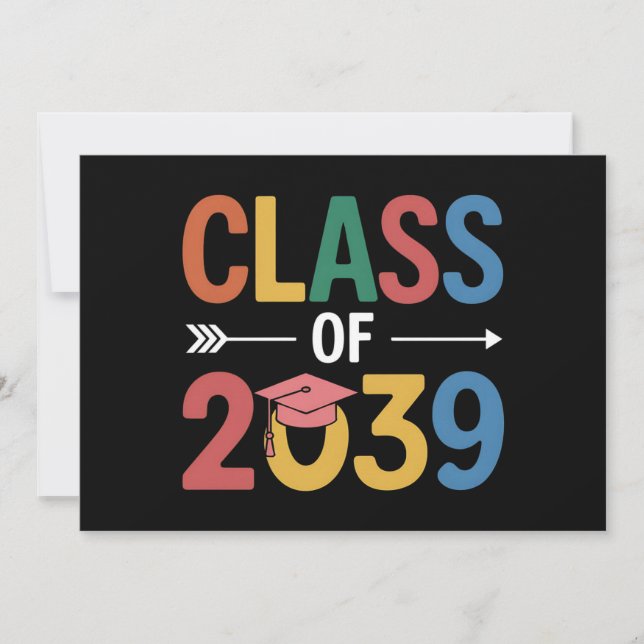 Groovy Class of 2039 Studenten Senior 2039 Inbjudningar (Framsida)