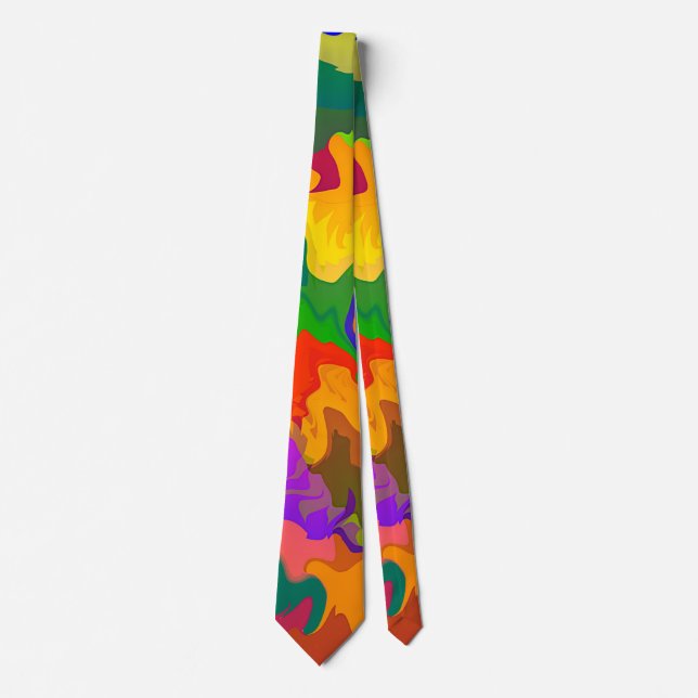 Groovy Colorful Abstrakt Swirly Camouflage Slips (Framsida)
