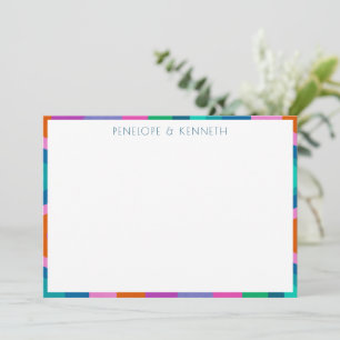 Groovy Colorful Grönt Lila Retro Bröllop Anpassnin Tack Kort