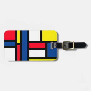 Groovy Colorful Modern Mondrian Stil Abstrakt Art Bagagebricka