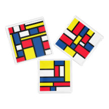 Groovy Colorful Modern Mondrian Stil Abstrakt Art
