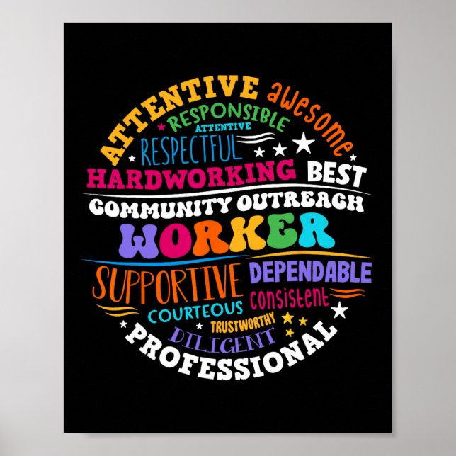 Groovy Community Outreach Worker Back To School  Poster (Framsidan)