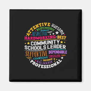 Groovy Community Schools Ledare Sprider Positivite Magnet