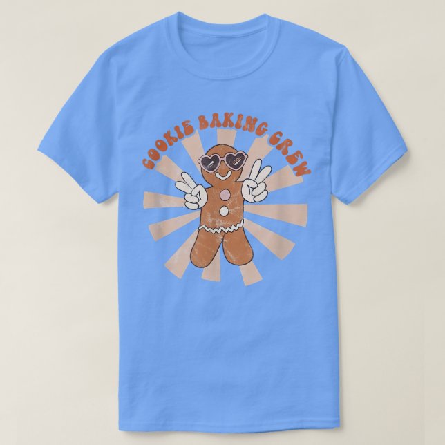 Groovy Cookie Baking Crew Gingerbröd Cookies Hipp T Shirt (Design framsida)