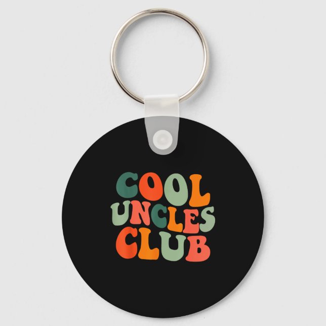 Groovy Cool Uncles Club Funny New Uncle Men  Nyckelring (Framsida)